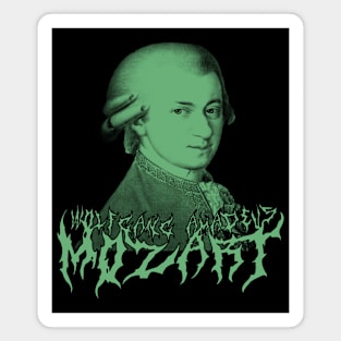 MOZART METAL - Wolfgang Amadeus Mozart Classical Composer (green) Magnet